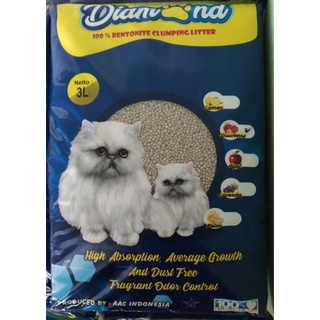 Pasir kucing Gumpal Wangi Diamond 3L