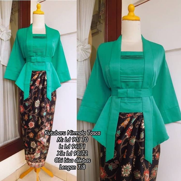 Kebaya Modern Stelan Kutu Baru Tosca