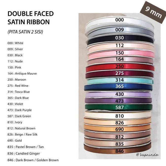 

Sale!!! 50 Yard/ Pita Satin Import/ Double Faced Satin 9Mm - Paling Dicari