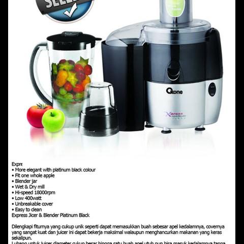 OXONE Express Juicer &amp; Blender - OX-869PB - ox 869 pb