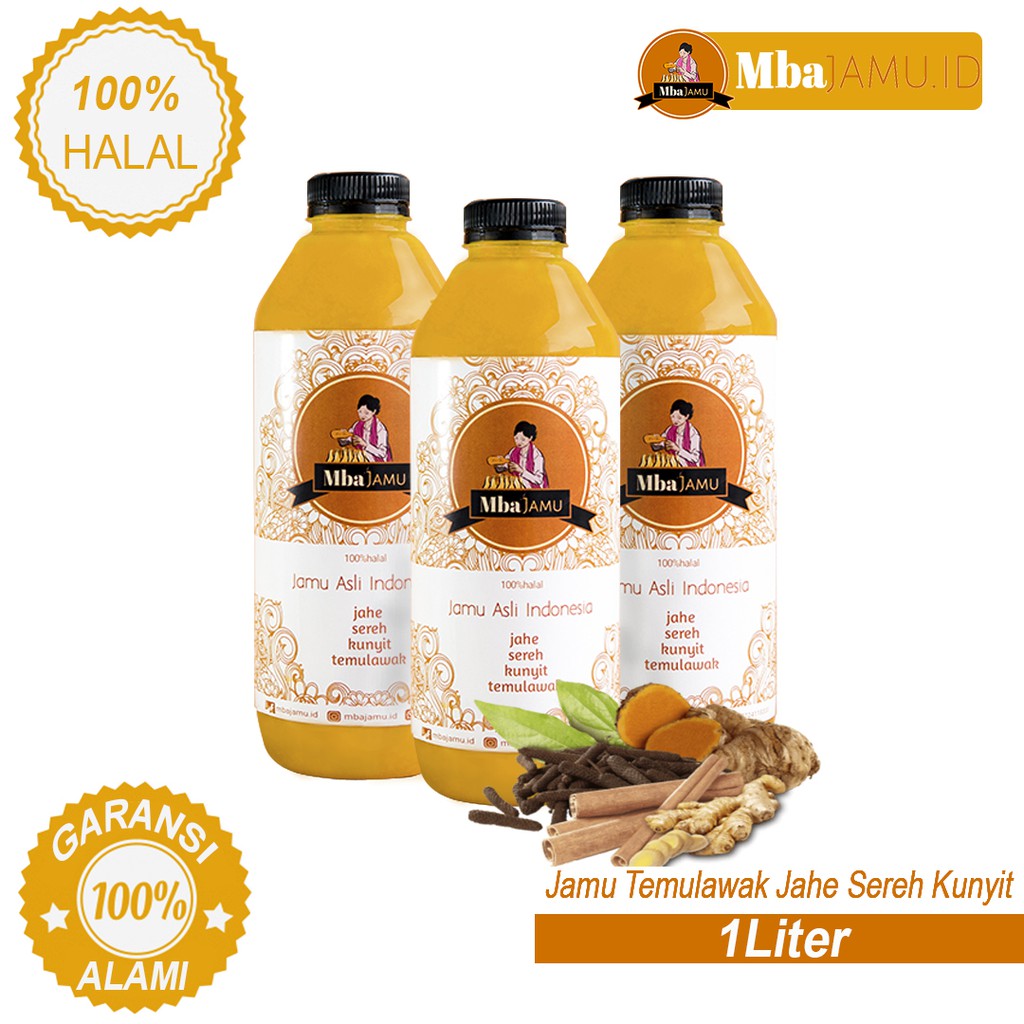 Jamu Temulawak Jahe Sereh Kunyit 1L | Shopee Indonesia