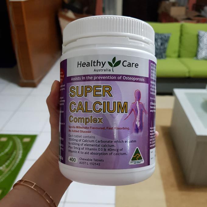 ❤BISA COD❤【BISA COD】 healthy care super calcium complex + vitamin d vit d 400 tabs DIJAMIN