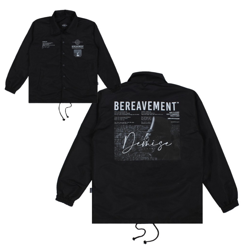 Jaket Dobujack Coach Jacket Evacuation Black Jaket Dobujack Premium Terbaru-Dobujack Bereavement