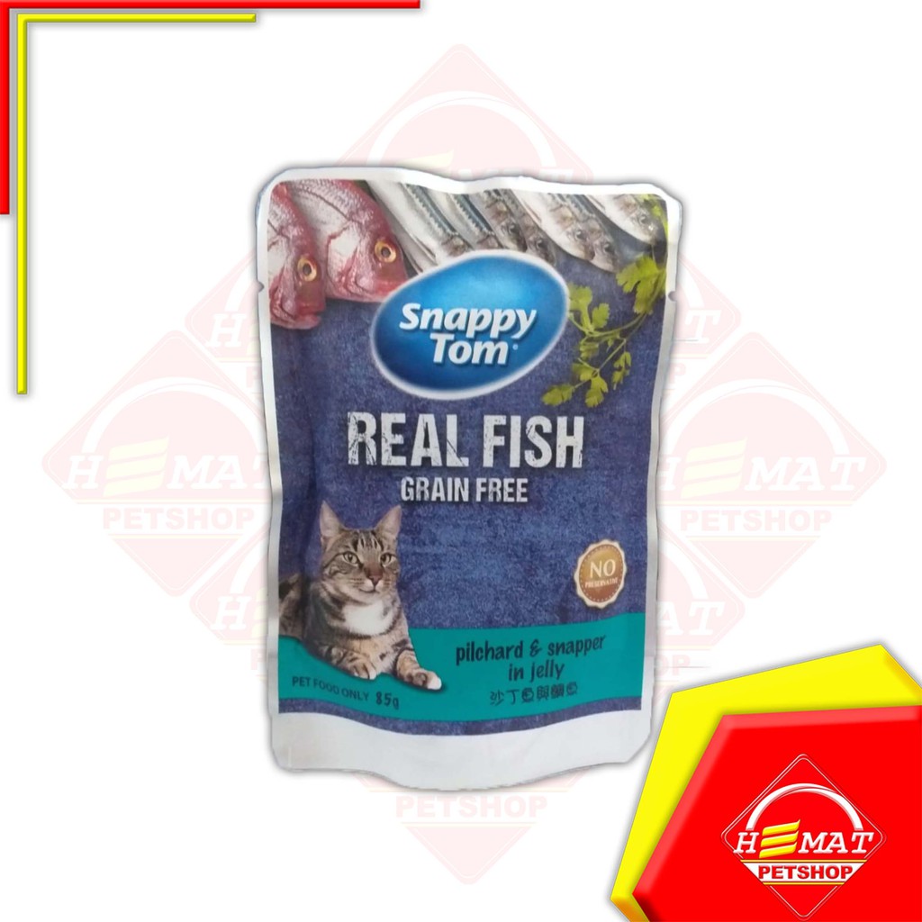 Makanan Kucing Basah Adult Snappy Tom 85 Gram - Pouch Sachet Wet Food