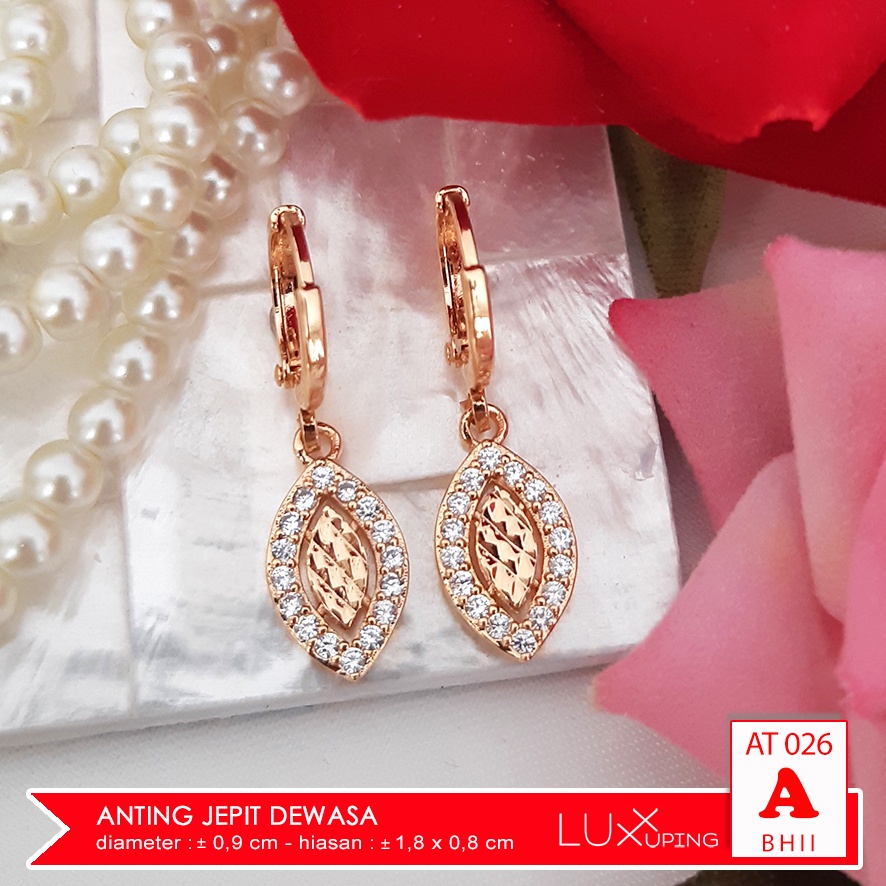 AT 026  Anting Jurai  Panjang Terbaru Murah Perhiasan Imitasi Anting Tassel Anting Xuping Mas Aksesoris Set Murah Luxx Xuping