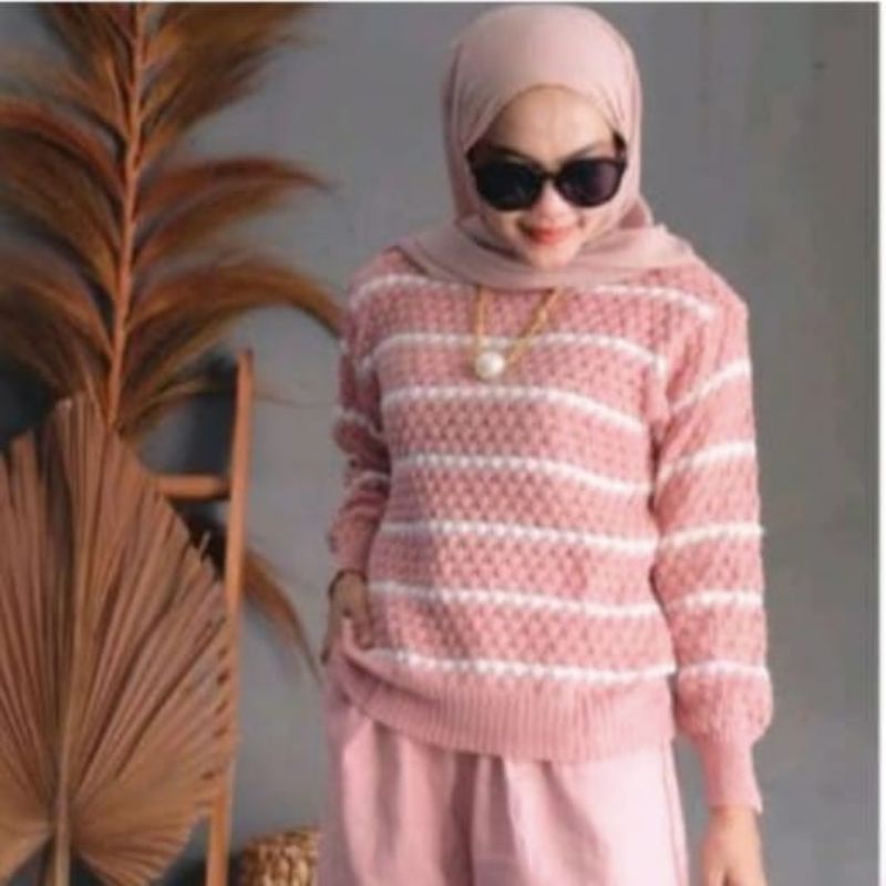 SWEATER NANAS STRIPE MALIKIN PREMIUM NANAS NYA TIMBUL