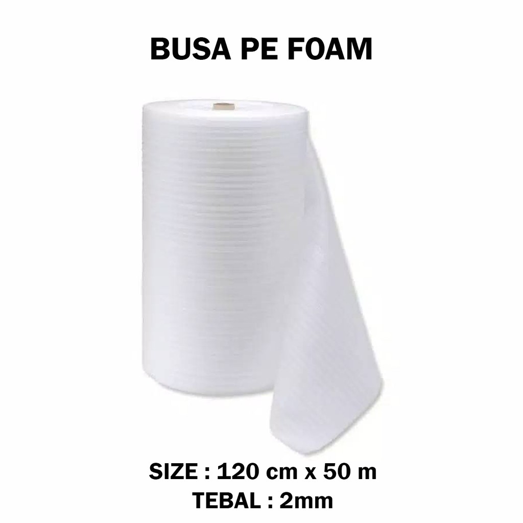 Jual Pe Foam Busa Polyfoam Packing Pembungkus 2 Mm X 120 Cm X 50 M Shopee Indonesia 