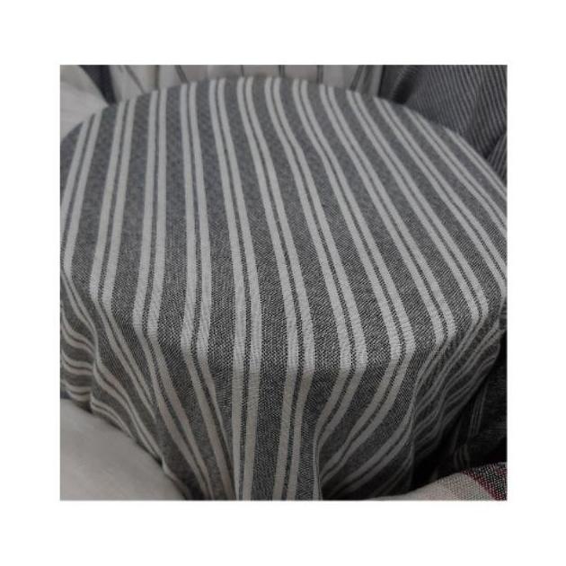 Katun Linen Import Motif Salur _ Kain Katun Linen Salur _ Bahan Kemeja