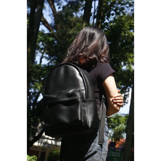 TAS RANSEL KULIT SINTETIS WANITA TAS PUNGGUNG GENDONG BACKPACK PRIA WANITA