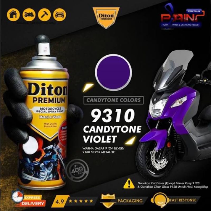 DITON PREMIUM 9310 CANDY TONE VIOLET UNGU CAT SEMPTOR DITON 400CC