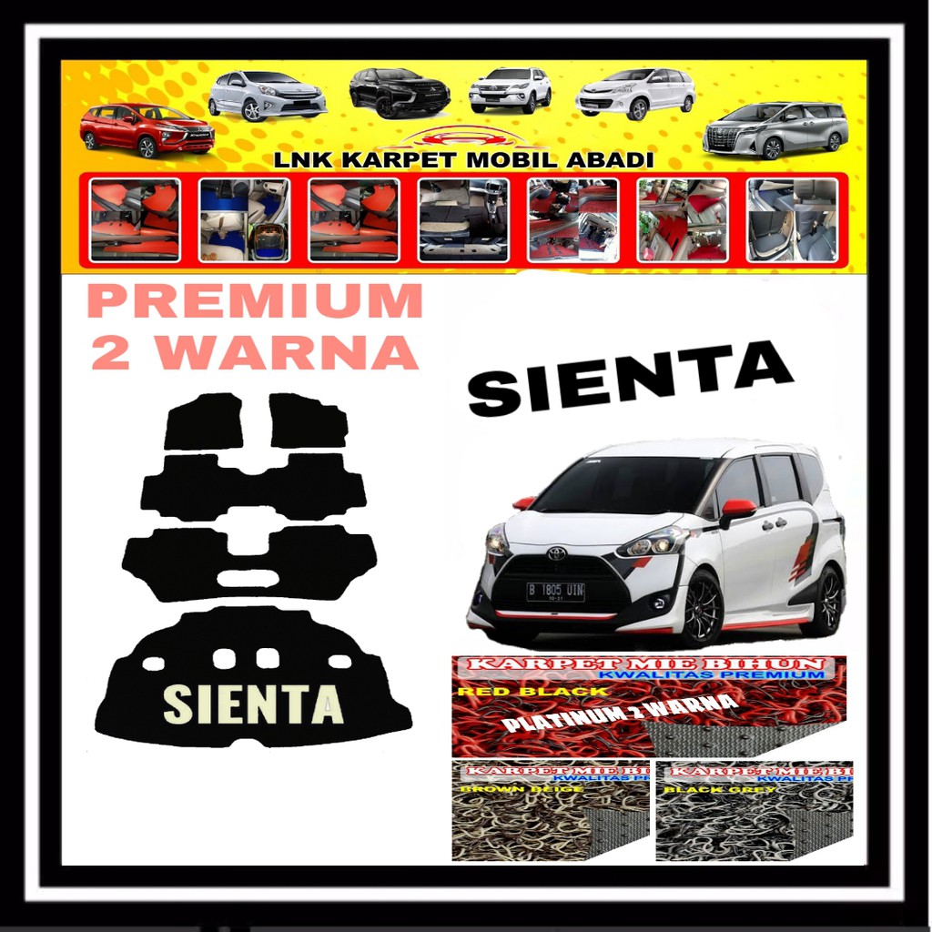 KARPET MOBIL MIE PREMIUM TOYOTA SIENTA / AKSESORIS TOYOTA SIENTA / INTERIOR TOYOTA SIENTA
