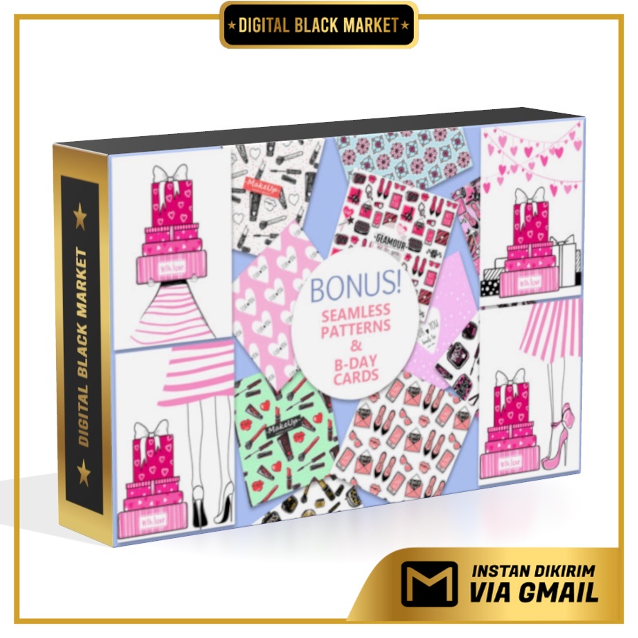 Big Kit With Fashion Girls - Vector Designs