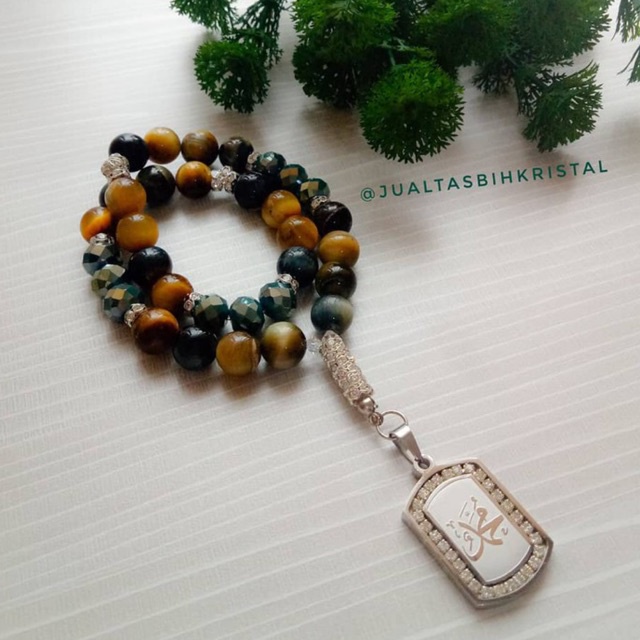 Tasbih Batu Alam 33 Butir/ Tasbih Green Quartz Batu Alam/ Tasbih Batu Alam 33 Butir