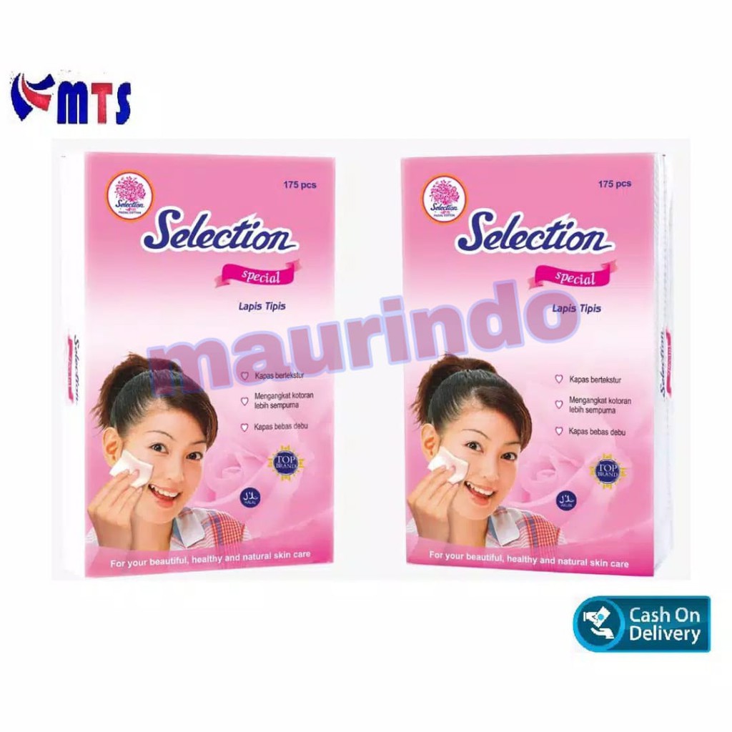 COD - Selection Special Tipis Kapas Kecantikan Wajah isi 175 Pcs