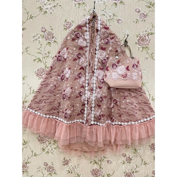 MUKENA BRUKAT IMPORT TERBARU COCOK UNTUK LEBARAN DAN SESERAHAN BAHAN DALAMAN SUTRA VELVET