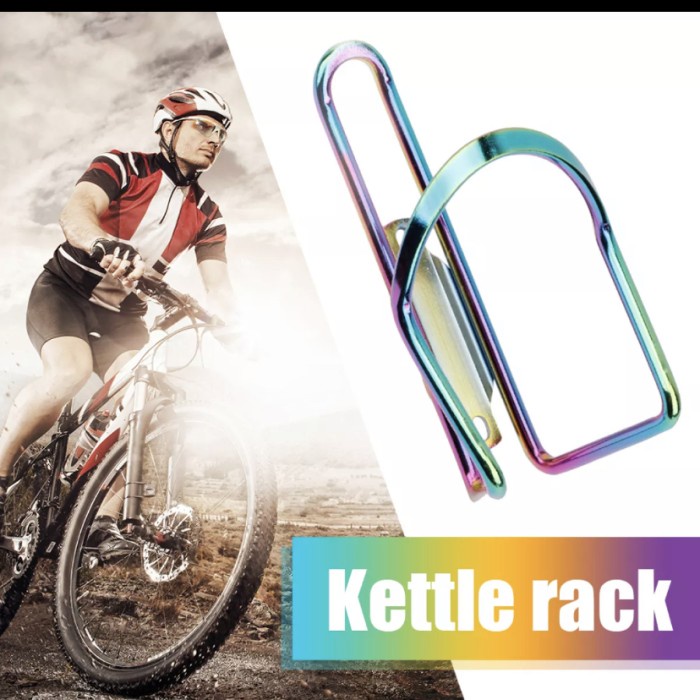 Braket Holder botol air minum Sepeda Rainbow aluminium alloy