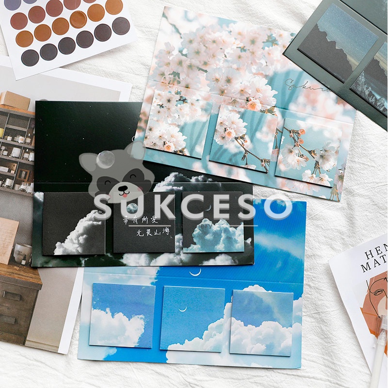 

Warm Sun Promise Sticky Notes Set / Sticky Notes Memo Tempel Motif Lucu