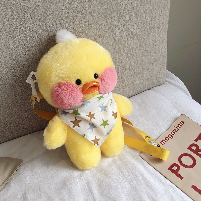 TAS SELEMPANG BEBEK BONEKA BULU Slingbag Duck Fashion Crossbody Korean Style Kapasitas Besar Tas Bebek Bahan Plush Bulu Bentuk Kartun Bebek