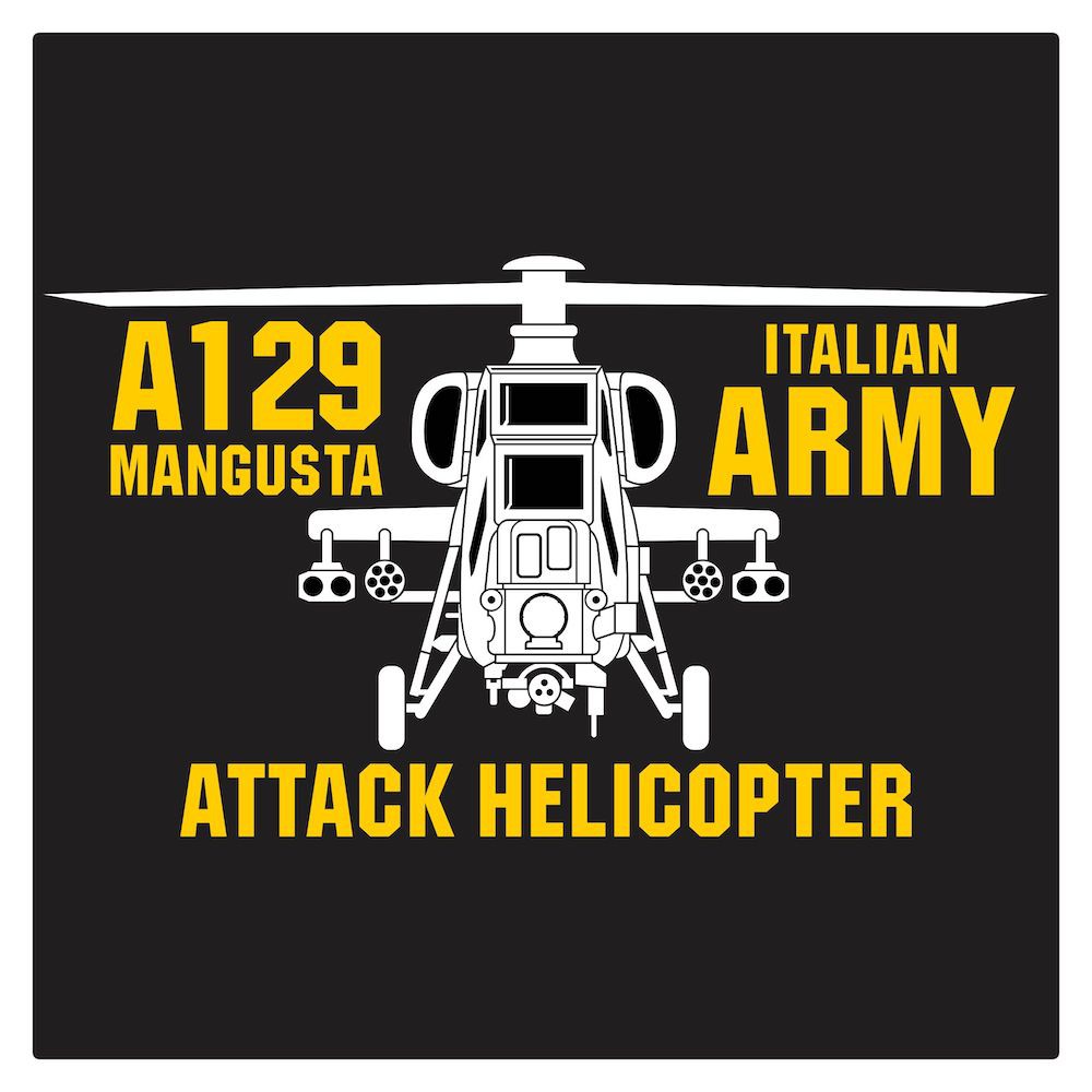

Square A-129 Mangusta Italian Attack Helicopter Cutting Sticker
