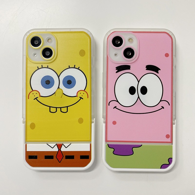 Casing iPhone 11 12 13 Pro MAX X XR XS MAX 7 8 Plus Motif SpongeBob