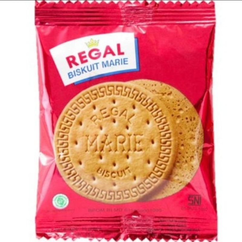 

Regal biskuit marie sachet 15g 1 renceng isi 10pcs