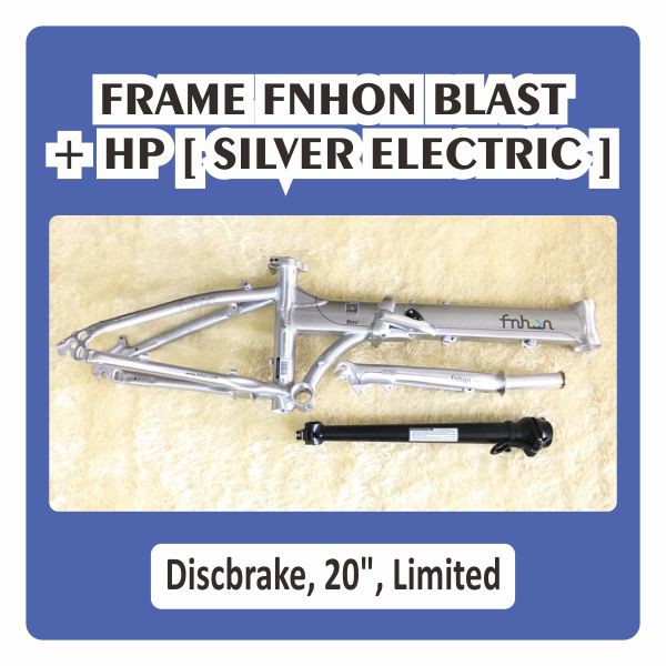 Frame Fork dan HP Fnhon Blast Silver Electric Chrome Very Rare Titanium Handlepost Discbrake Db Disc