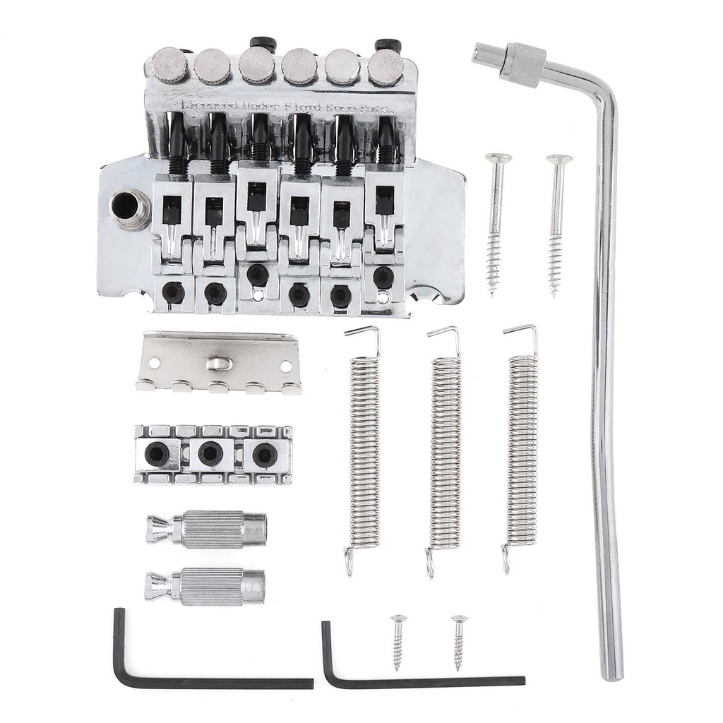 Saddle Tremolo Bridge System 6 Senar Bahan Zinc Alloy 2 Warna