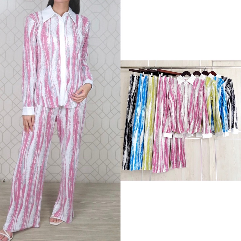 Set Pleats Labelle SETELAN MAMA ROSA IKATAN CINTA IMPORT BANGKOK BKK PREMIUM HIGH QUALITY PLISKET ON