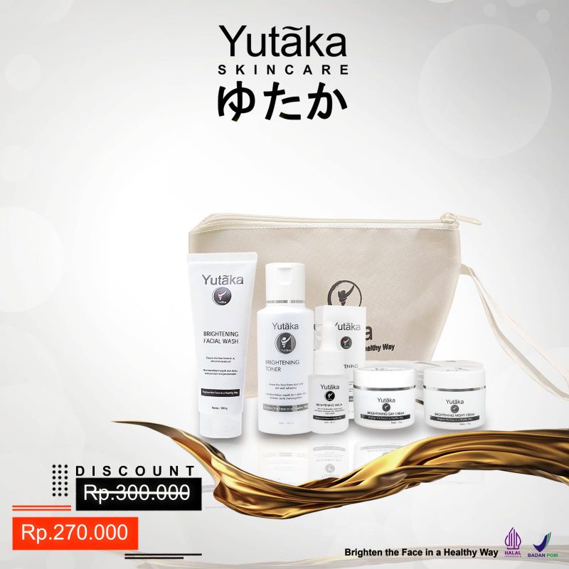 1 Paket Yutaka Cosmetik Facial Wash/Toner/Serum/Day Cream/Night Cream