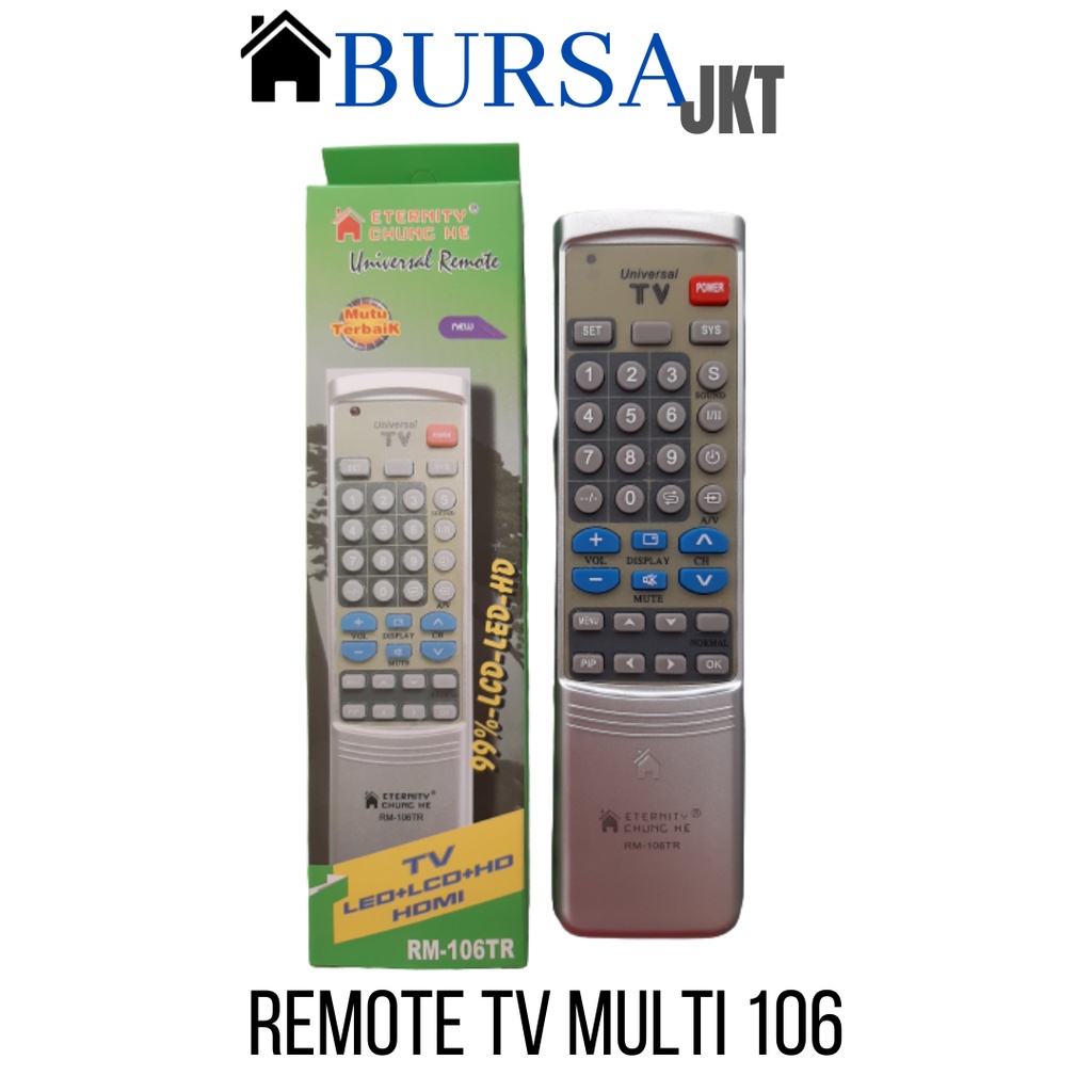 REMOTE TV TABUNG LCD LED MULTI CHUNGHE 116 106 109 HITAM