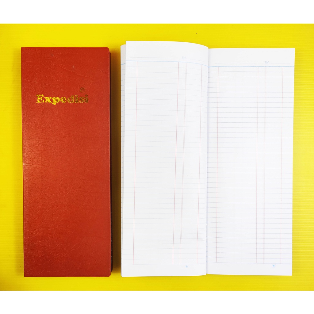 

BUKU EKSPEDISI COVER PLASTIK STANDARD BERGARIS 180 LBR ( 12,3 X 31,6 CM )