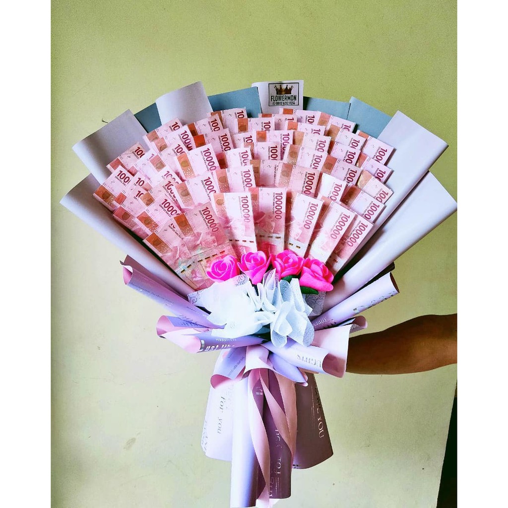 BHU03 flower medan buket uang medan money bouquet bunga ulang tahun anniversary valentine wisuda har