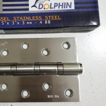 ☟ Engsel Pintu Stainles 5 inch Dolphin - Engsel Stainles Tebal ♢