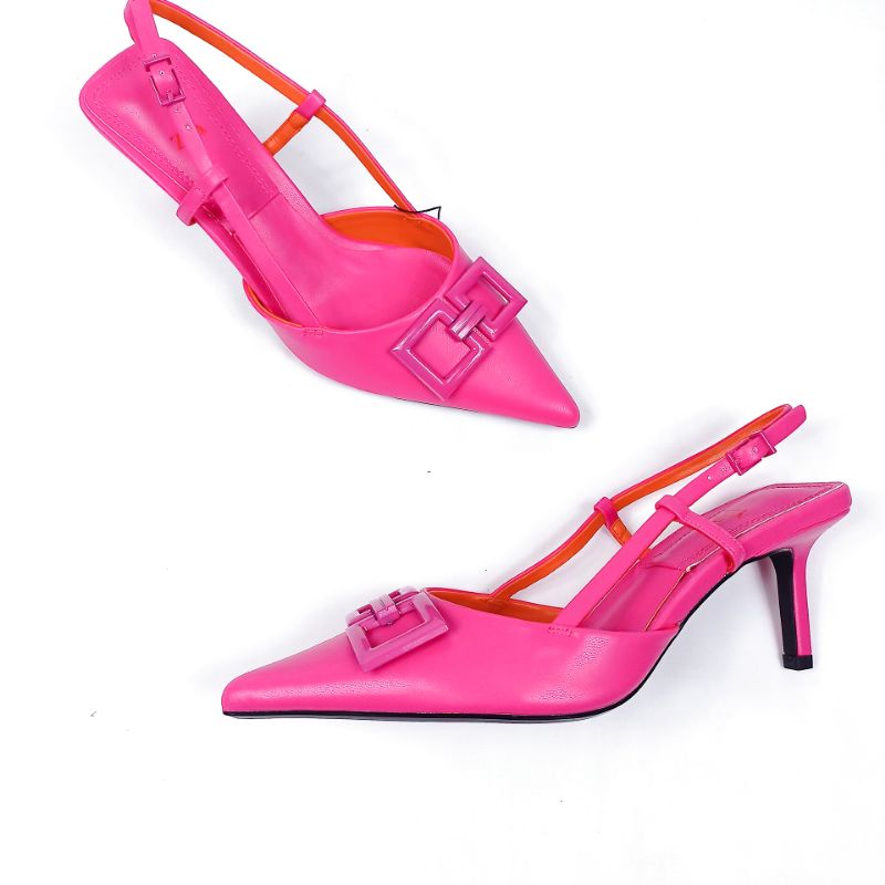 ZR Slingback Pink Heeled Sandal 33202