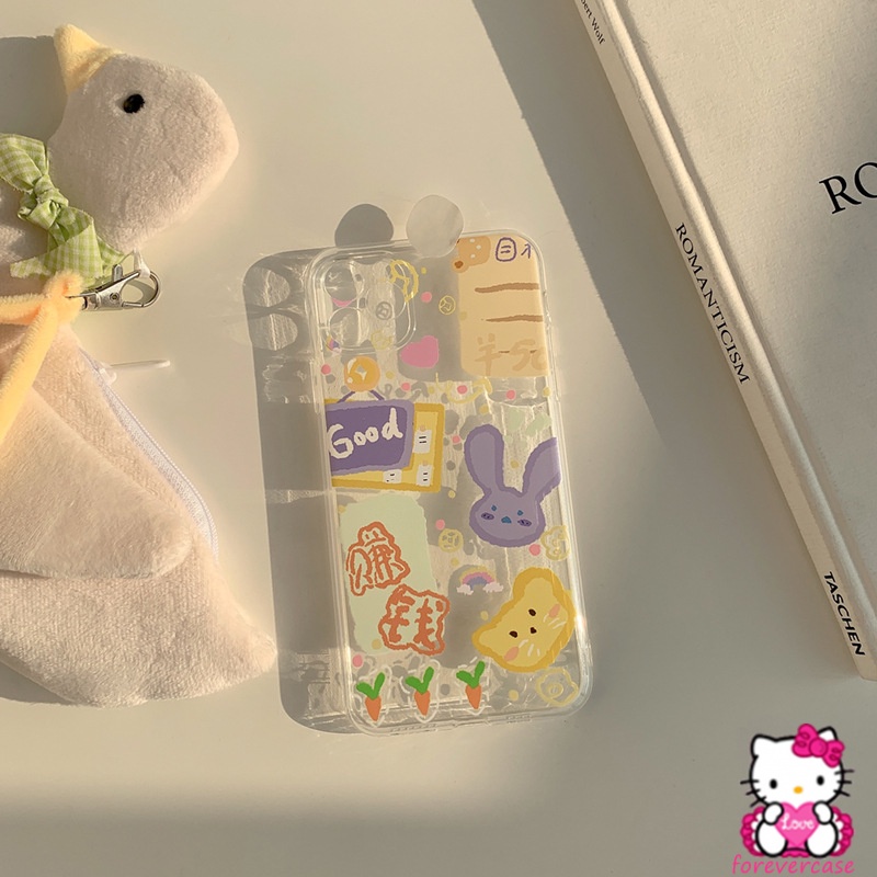 Samsung Case Transparent Casing Samsung A21S M11 A51 M22 M32 A52S A71 A22 A30S A50S A10S A50 A52 A72 A32 A12 A02S A11 A31 M12 Ins Cute Cartoon Graffiti Pattern Tpu Clear Phone Case Cover-6