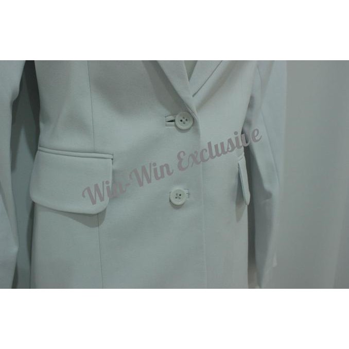 OUTWEAR-WANITA- SERAGAM BLAZER PUTIH KANTOR WANITA ROMPI -BLAZER.