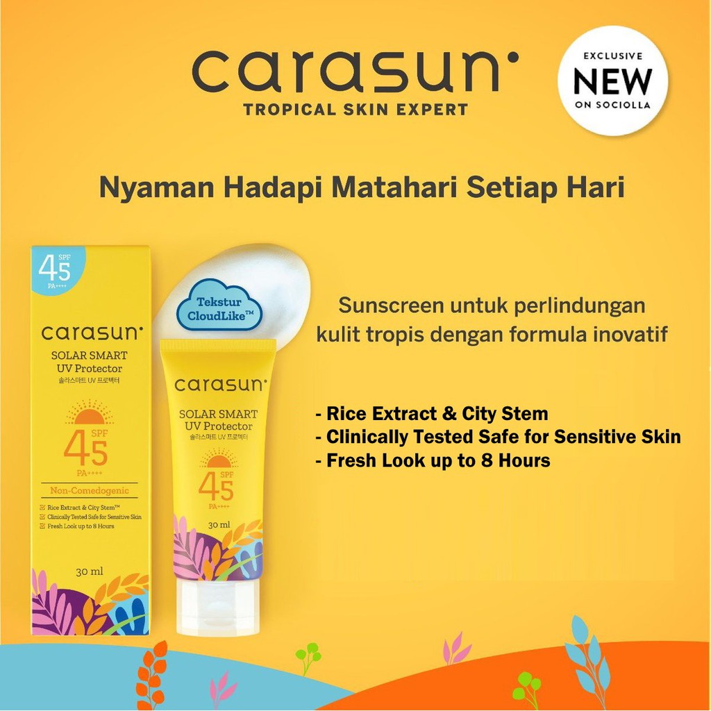 CARASUN Solar Smart UV Protector SPF 45 PA++++ | Sun Protection Sunscreen by AILIN