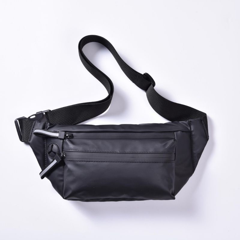 Tas slempang waistbag waterproof hitam