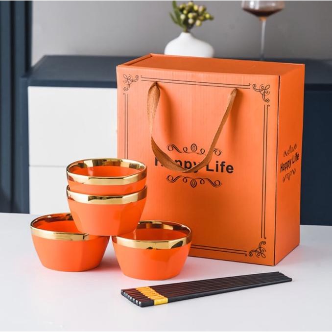 

NORDIC HAMPERS CERAMIC BOWL SET GIFT BOX KADO FESTIVE WEDDING ULTAH FVV54DC41