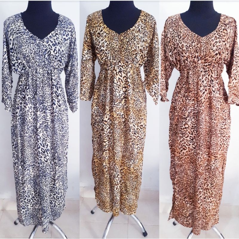 Dress /gamis leopard/macan