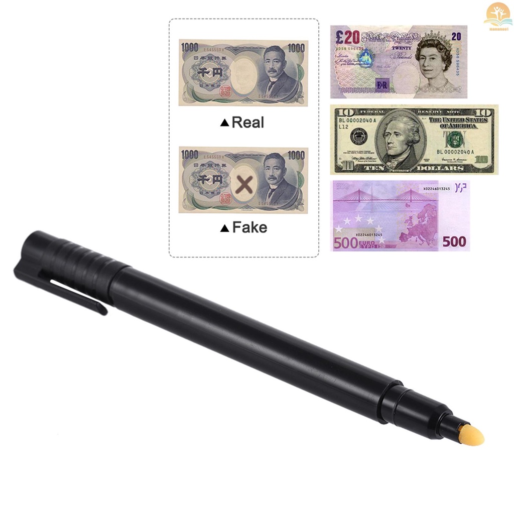 Counterfeit Money Detector Pen Fake Banknote Tester Currency Cash Checker Marker for US Dollar Bill Euro Pound Yen Won