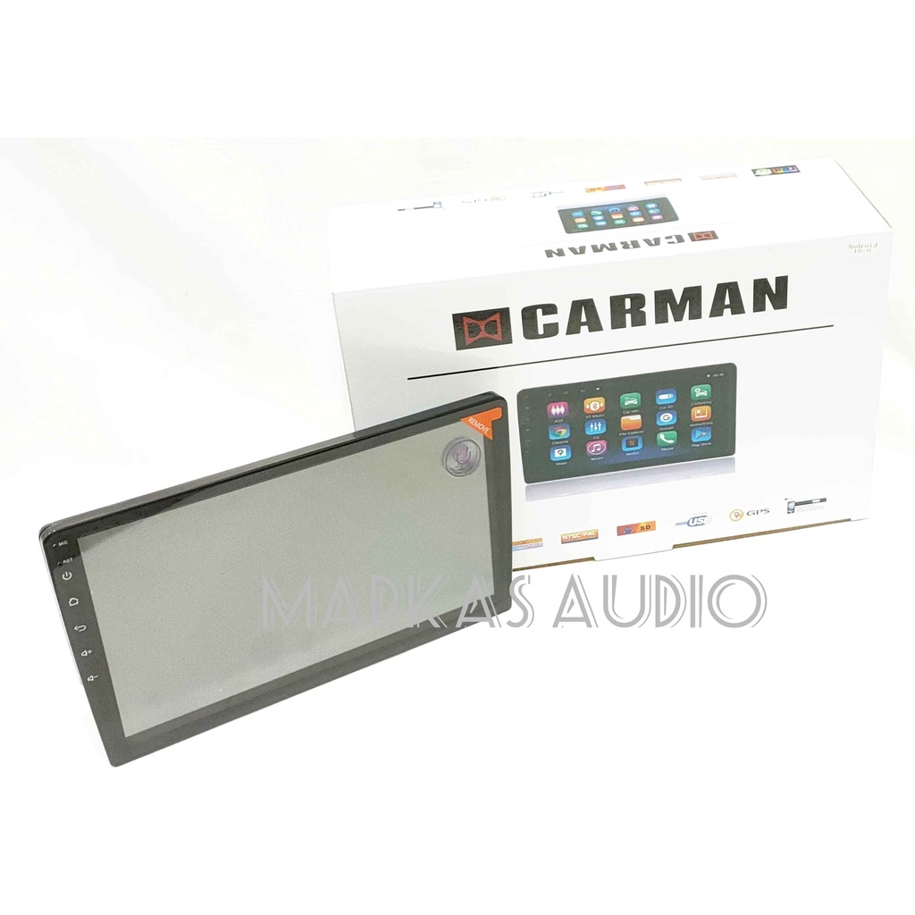 HEAD UNIT Android 10 inch Carman voice command ram 2Gb internal 33 gb double din mobil