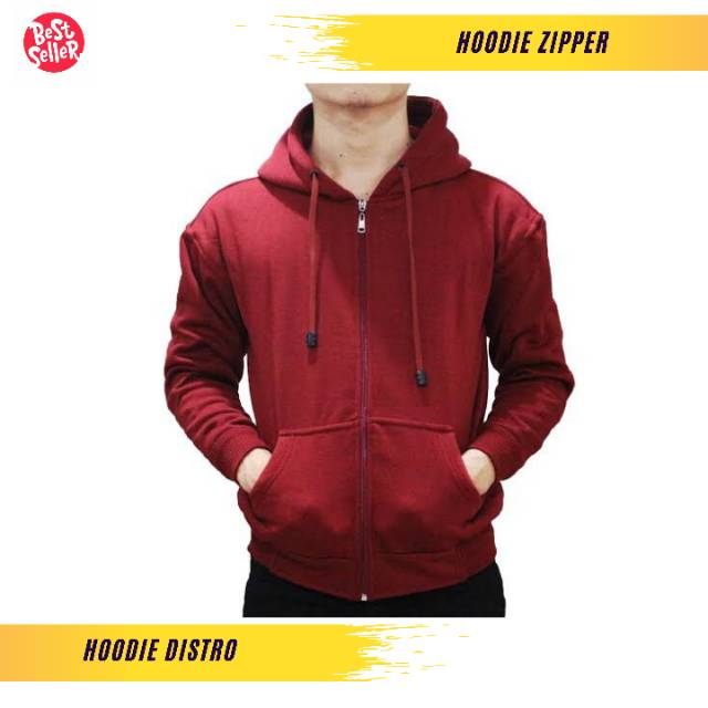 Jaket Pria Jaket Polos Sweater Distro Hoodie Zipper Polos Unisex Pria Wanita