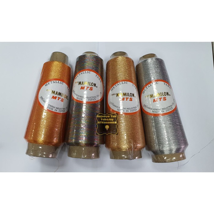 Benang Bordir Metalik Emas Perak Gold Silver Metallic Yarn Mamilon - emas muda RJT