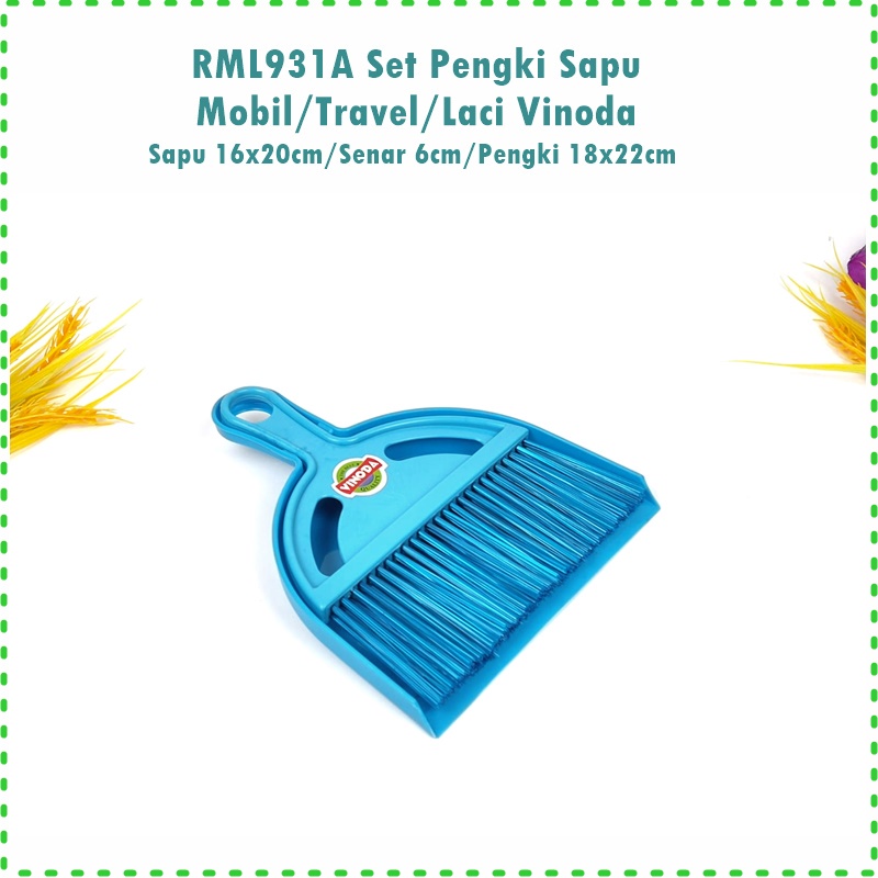 RML931A Set Pengki Sapu Travel/Sapu Lemari/Sapu Laci Vinoda