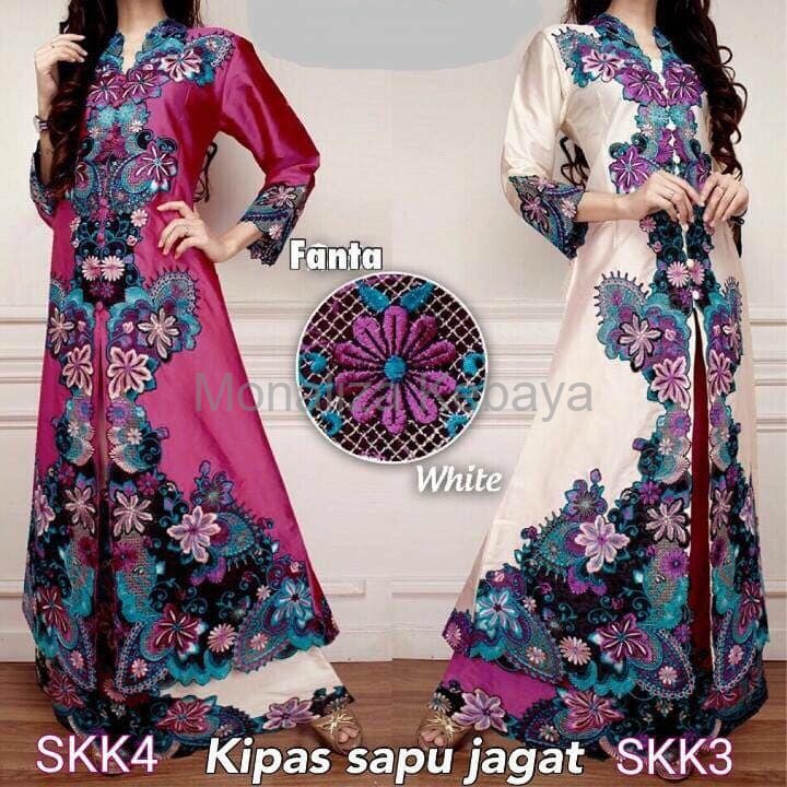 Termewah dan Terlaris Set abaya sapujagad jumbo ungu dan putih original brand Pelangi Jaya