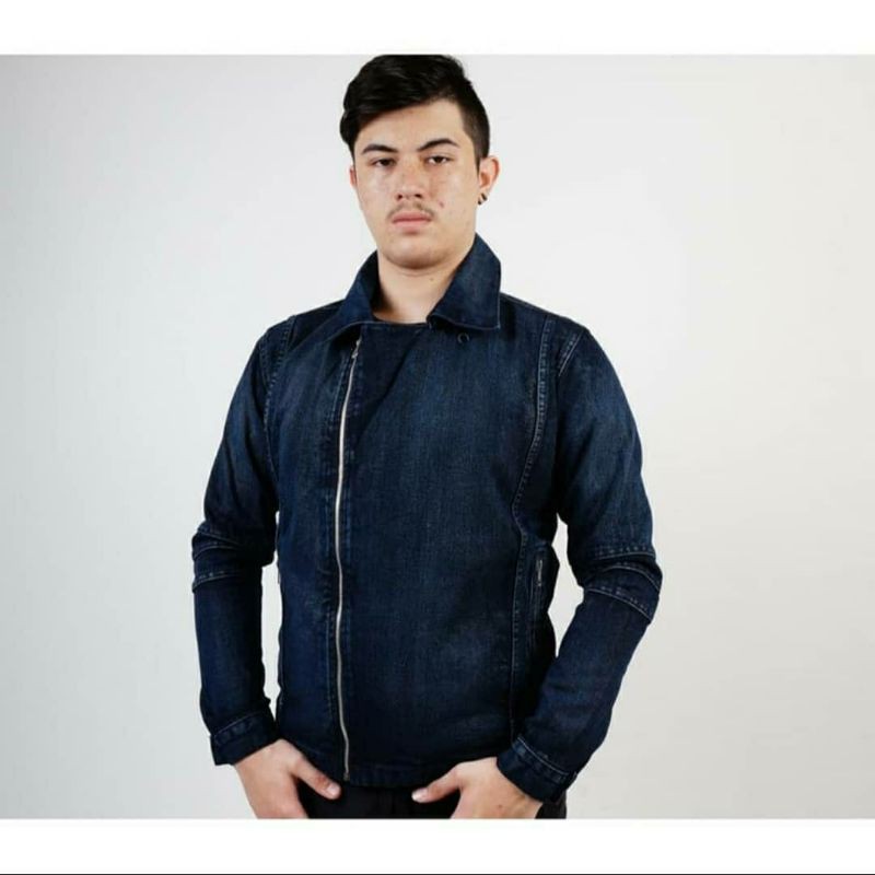 Jaket Bloods Original jacket jeans denim psychos navy blue jaket Original Keren Klasik Murah Diskon 