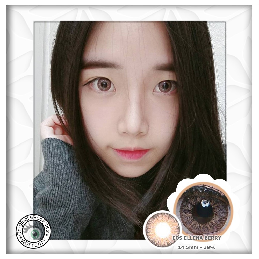 Softlens EOS Elena S307 Soflen Warna Berry Red Hazel Brown