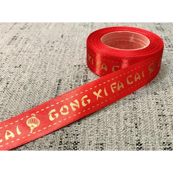 

Best Product!!! Ribbon Imlek Pita Imlek 1 Inch 1 Roll Satin - Paling Diminati