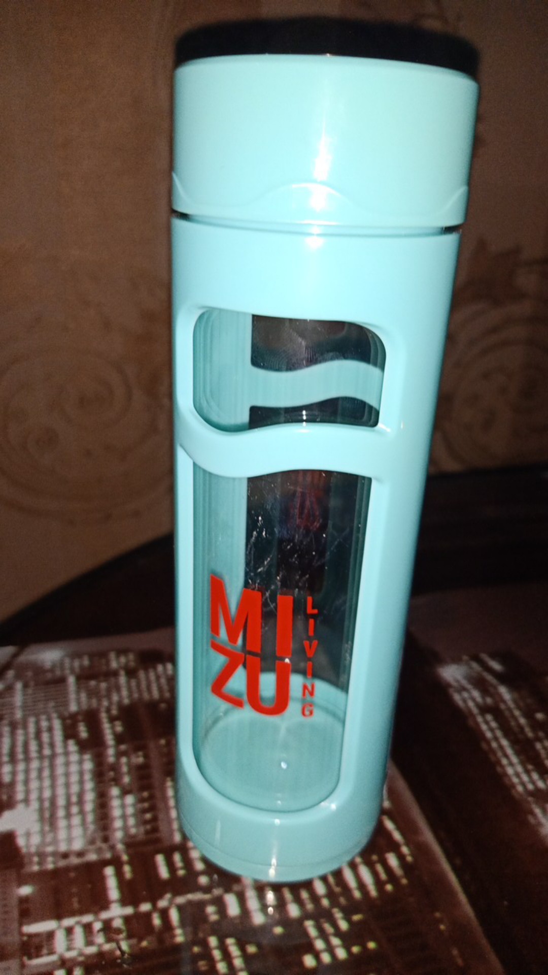 Kou-cha Glass Water Bottle Botol Air Minum Kaca Tumbler 350ml Saringan Teh Infused Water Bpa-free